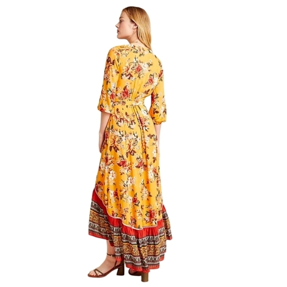 Farm Rio Siogne Floral Maxi Wrap Dress - Picture 4 of 4
